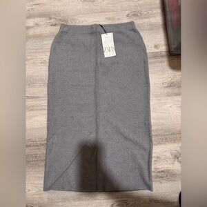 Zara Charcoal Gray Pencil Skirt